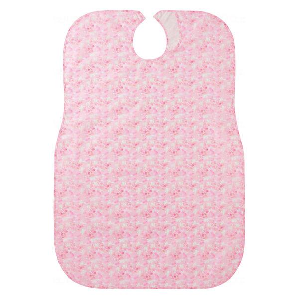 【介護／食事用エプロン】ウェルファン まごころ介護／食事用エプロン 桜ピンク 1枚