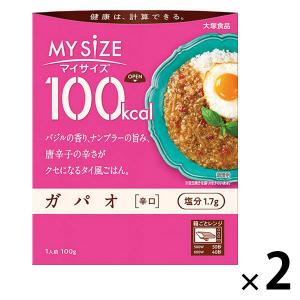 マイサイズ ガパオ 辛口 1セット（1個（100g）×2）　100kcal　レンジ対応レトルト 大塚食品
