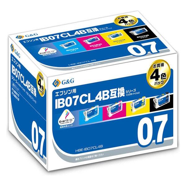 エプソン（EPSON） 互換インク HBE-IB07CL4B（大容量） 1パック（4色入） 1個 （...