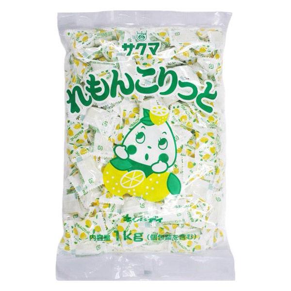 個包装 お配り菓子 キャンディ 飴 れもんこりっと 1kg 1個