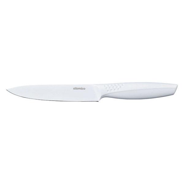 【アウトレット】汚れがつきにくい ペティナイフ 刃渡り12.6cm ホワイト 1本 フッ素樹脂コーテ...