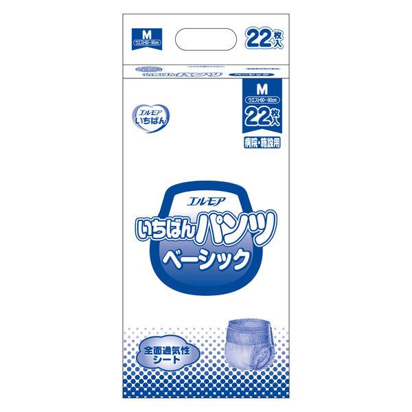 カミ商事 エルモアいちばん パンツ ベーシック病院・施設用 M　1セット（132枚入：22枚入×6パ...