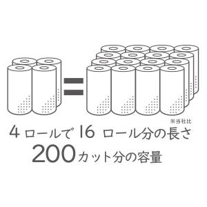 キッチンペーパー パルプ 200カット 4倍巻...の詳細画像4