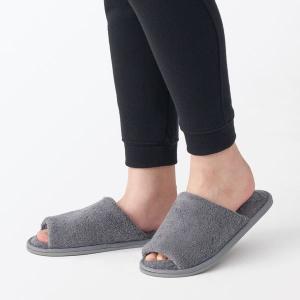 無印良品 洗える綿パイルスリッパ 前あき XL...の詳細画像1