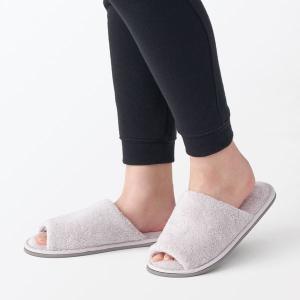 無印良品 洗える綿パイルスリッパ 前あき XL...の詳細画像1