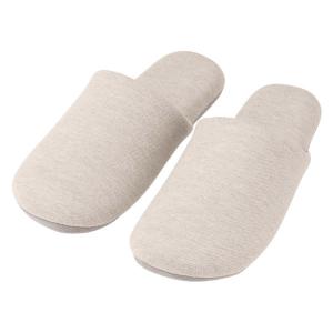 無印良品 綿鹿の子 履き心地やわらか足なりスリッパ Ｌ ２５〜２７．５ｃｍ用 ライトベージュ 良品計画