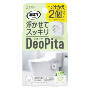 消臭力 デオピタ トイレ用 つけかえ グリーンフルーティー 1パック（2個入） エステー