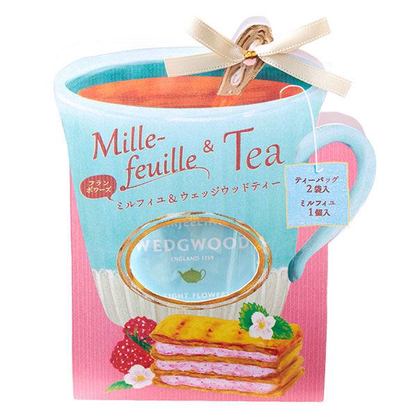 ミルフイユ＆ウェッジウッドティーバッグセットＡ  1袋 手土産 プチギフト 洋菓子 お菓子 お礼 ば...