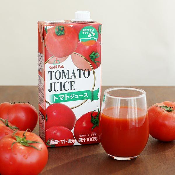 【紙パック】果汁100% 濃縮トマト還元 トマトジュース 1L 1箱（6本入）
