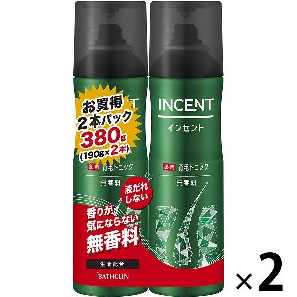 インセント 薬用育毛トニック 無香料 190g 2本入 ペアパック 2個 男 メンズ（医薬部外品）バ...