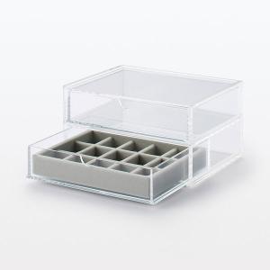 無印良品 重なるベロアケース格子 アクリルケー...の詳細画像4