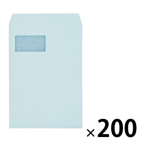 今村紙工 透けない窓付き封筒 角20 ブルーテープ付 2袋（100枚入×2） MD-WOA4B 1パ...
