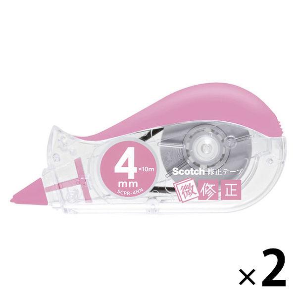 スリーエム(3M) スコッチ 修正テープ 微修正 交換式 テープ幅4mm ピンク 2個 SCPD-4...