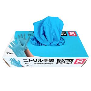 ニトリル手袋 薄手(3.5g) 青 粉なし S...の詳細画像4