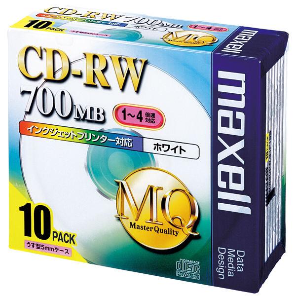 マクセル CD-RW700MB 5mmプラケース CDRW80PW.S1P10S 1パック（10枚入...