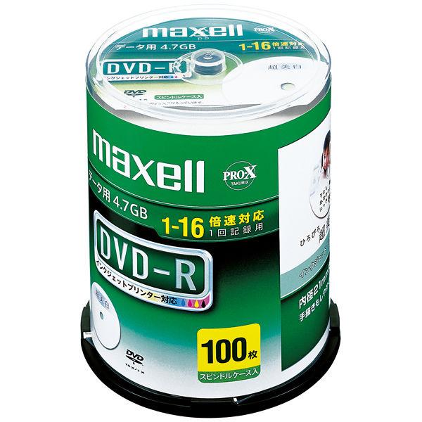 マクセル 16倍速対応データ用DVD-Rメディア プリントホワイト DR47WPD.100SP A ...