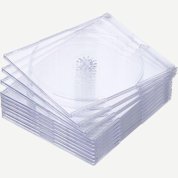 エレコム CD/DVDスリムプラケース クリア CCD-JSCSW10CR 1パック（10枚入）