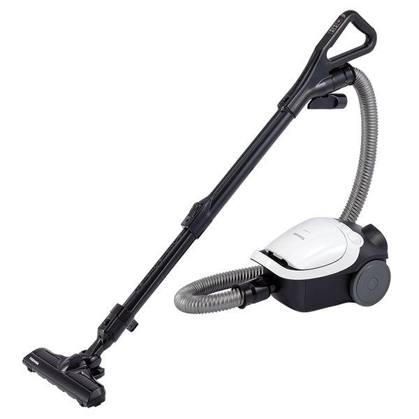 東芝 紙パック式クリーナー キャニスタータイプ VC-PH65A（W） 軽量コンパクト 吸込仕事率3...