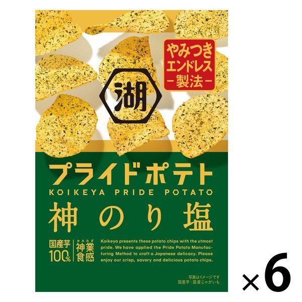 湖池屋プライドポテト 神のり塩 6袋　ポテトチップス　スナック菓子　おつまみ