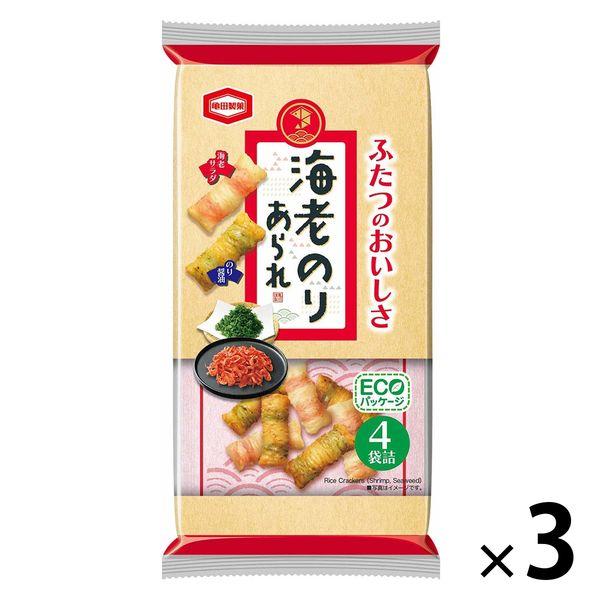 亀田製菓 海老のりあられ 64g　3袋　おつまみ　せんべい