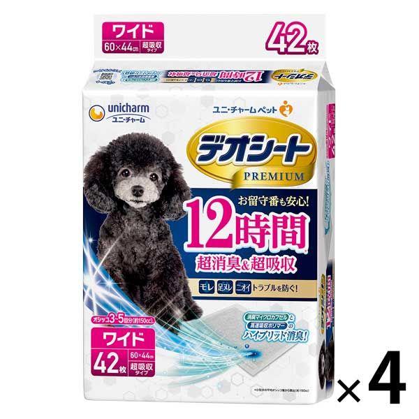 まとめ買い デオシート プレミアム 12時間超消臭＆超吸収 ワイド 42枚入 4袋 ユニ・チャーム