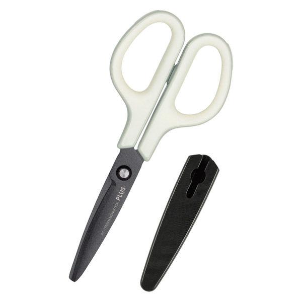 プラス　はさみ　フィットカットカーブ　フッ素加工・3D刃　ホワイト　白　SC-175SFN
