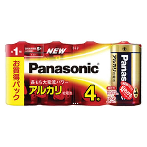 パナソニック　アルカリ乾電池単一形4本シュリンクパック　LR20XJ/4SW　1個　