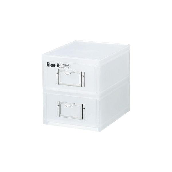 Like-it（ライクイット） A6ファイルユニット（浅）2段 ホワイト MX-62 ライフモジュー...