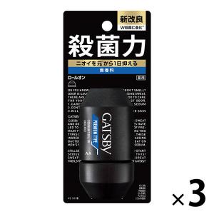 GATSBY（ギャツビー）プレミアムタイプ デオドラント ロールオン 無香料 60ml 3個 マンダム