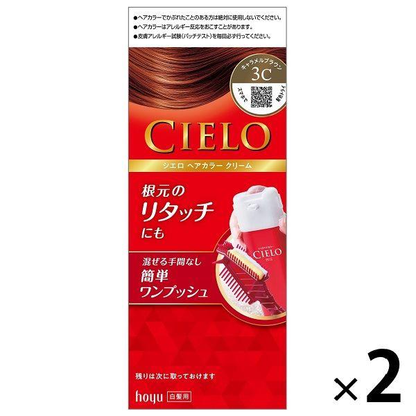 CIELO（シエロ） ヘアカラーEX　クリーム　3C　キャラメルブラウン　1セット（2個） hoyu...