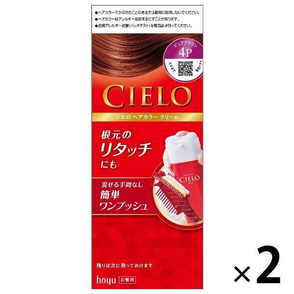 CIELO（シエロ） ヘアカラーEXクリーム　4P　ピュアブラウン 1セット（2個） hoyu（ホー...
