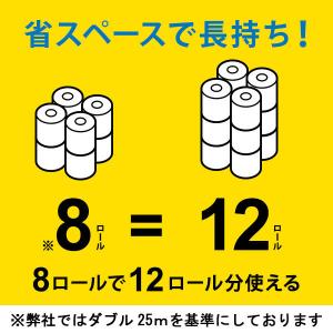 トイレットペーパー 8ロール入 パルプ ダブル...の詳細画像1