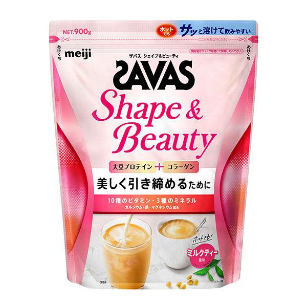 プロテイン ザバス(SAVAS) フォーウーマン シェイプ＆ビューティ ミルクティー風味 900g ...