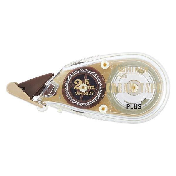 プラス 修正テープ ホワイパープチ クリームテープ 幅2.5mm×6m ブラウン 茶色 使いきり W...