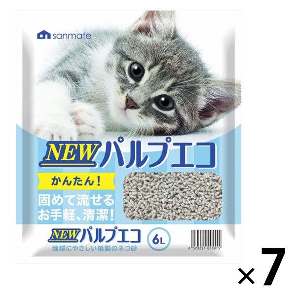 NEWパルプエコ 紙砂 猫砂 6L 7袋 サンメイト ※リニューアル後商品