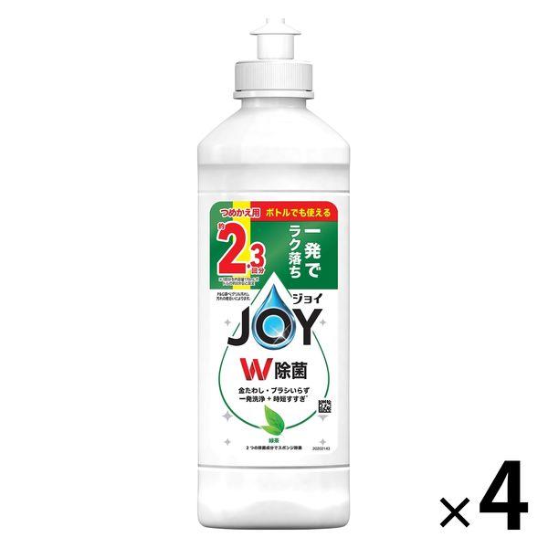 ジョイ JOY W除菌 食器用洗剤 緑茶 キャップ付き 詰め替え 大容量ボトル 300mL 1セット...