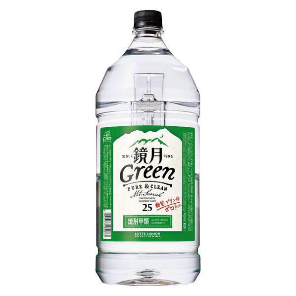 鏡月 Green グリーン 25度 4L ペット 1本 韓国焼酎 甲類