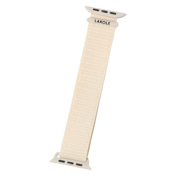 AppleWatchベルト（ゴム）42/44/45/49mm対応 アイボリー LAKOLE/ラコレ