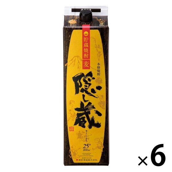 【セール】隠し蔵　２５度１．８Ｌパック　濱田酒造  焼酎　6本