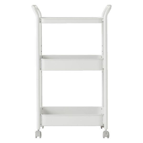 無印良品 スチールパイプワゴンラック ライトグレー 3段 良品計画