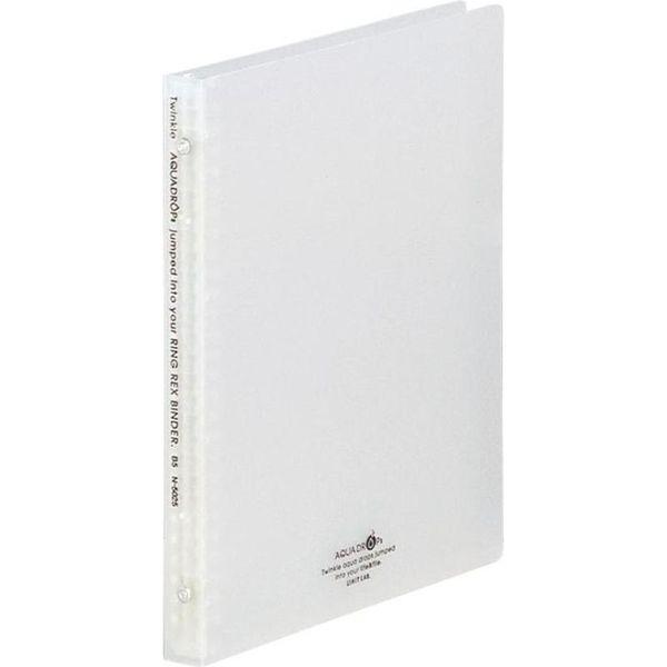 リヒトラブ AQUA DROPs リングレックスバインダー B5S 26穴 乳白 N-5025-1 ...