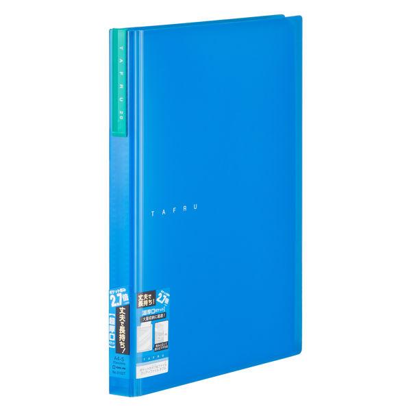 キングジム クリアーファイルタフル 20ポケット A4 青 8152Tアオ 1冊