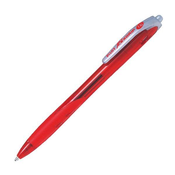 パイロット 油性ボールペン レックスグリップ(超極太) 1.6mm レッド軸 赤インク BRG-10...