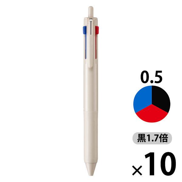 ジェットストリーム3色ボールペン 黒70％増量 0.5mm グレージュ SXE350705.37 1...