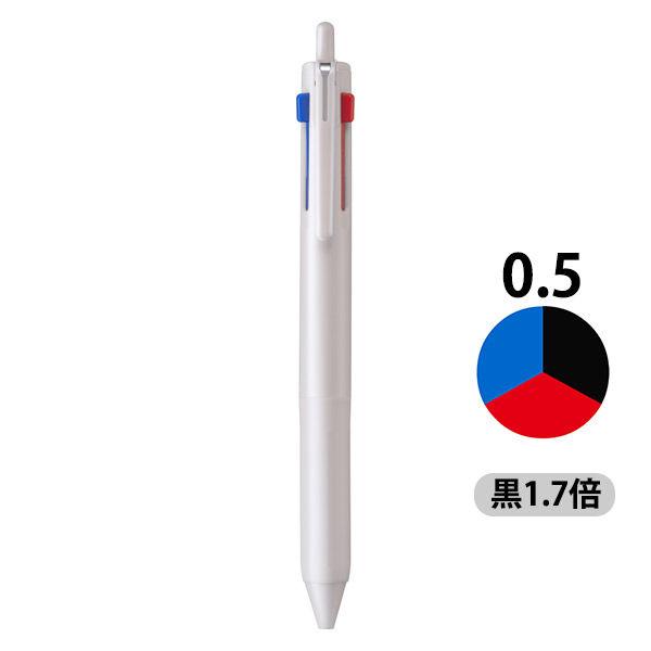 ジェットストリーム3色ボールペン 黒70％増量 0.5mm ホワイトライトピンク SXE350705...