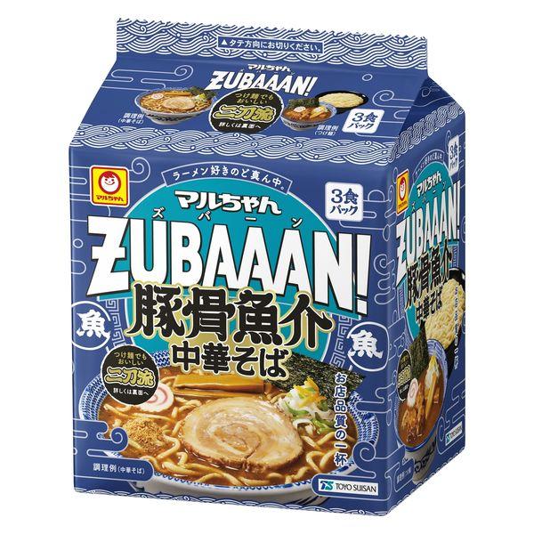 【セール】東洋水産 マルちゃんZUBAAAN！（ズバーン） 豚骨魚介中華そば 1袋（3食入）