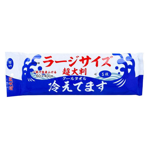 iiもの本舗 超大判クールタオルラージサイズ冷えてます5枚 汗拭きシート