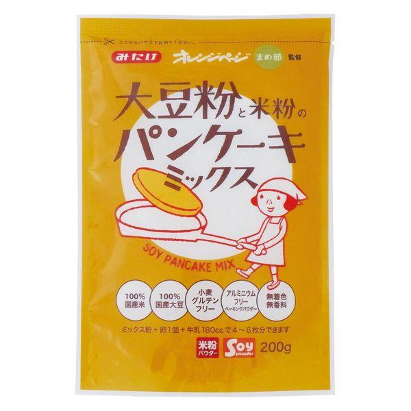 大豆粉と米粉のパンケーキミックス 200g 国産米・国産大豆100使用 1個 みたけ食品工業 米粉パ...