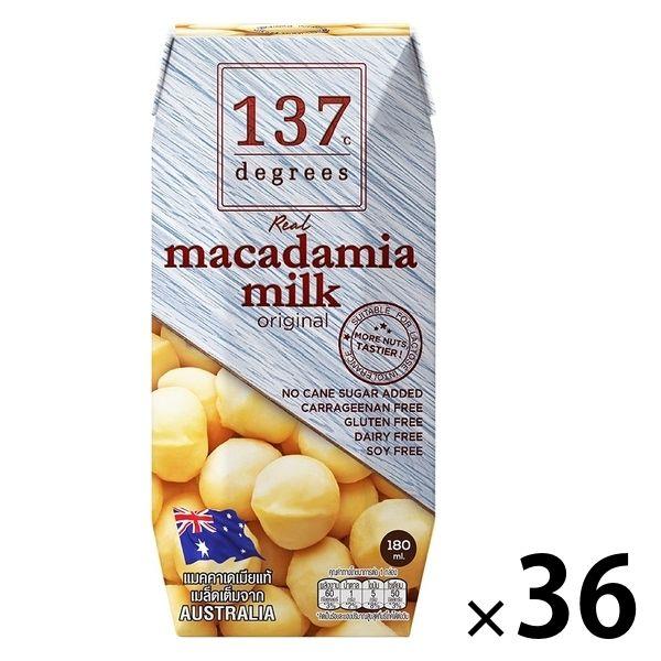 ハルナプロデュース 137degrees マカダミアミルク 180ml 1箱（36本入）