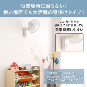 アイリスオーヤマ 扇風機 壁掛け 羽根30cm...の詳細画像2